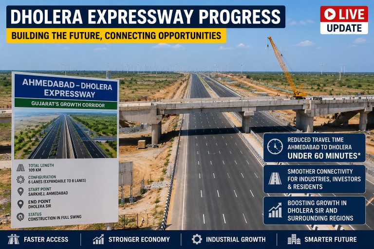 Dholera Expressway Progress